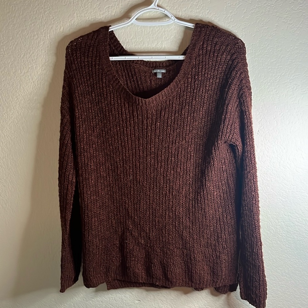 Charlotte Russe Maroon Knit Sweater - Size Medium